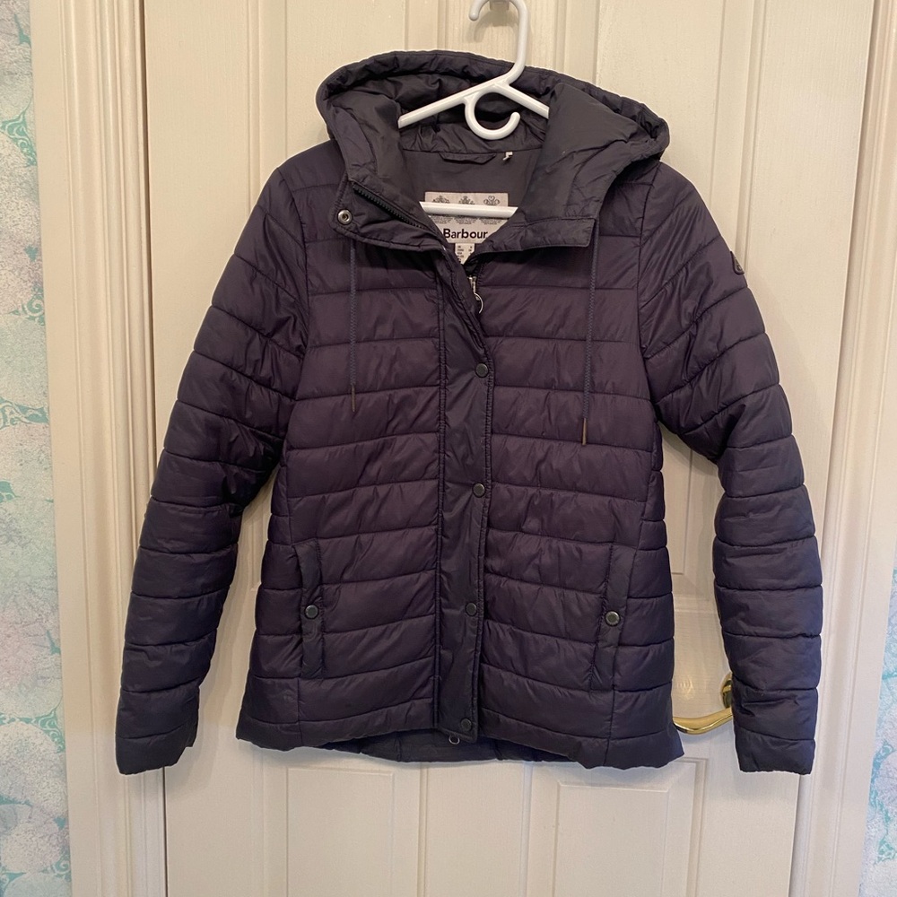 Barbour Women's Quilted Puffer Jacket - Navy Blue Lightly worn.